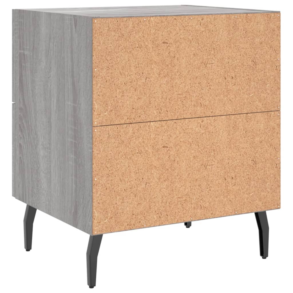 Bedside tables, 2 pcs., sonoma gray, 40x35x47.5 cm, composite wood