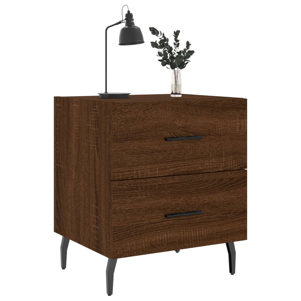 Bedside tables, 2 pcs., brown oak, 40x35x47.5 cm, composite wood