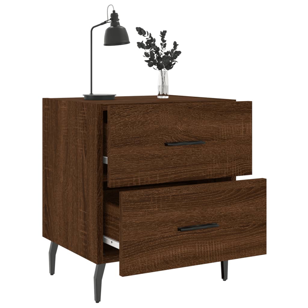 Bedside tables, 2 pcs., brown oak, 40x35x47.5 cm, composite wood