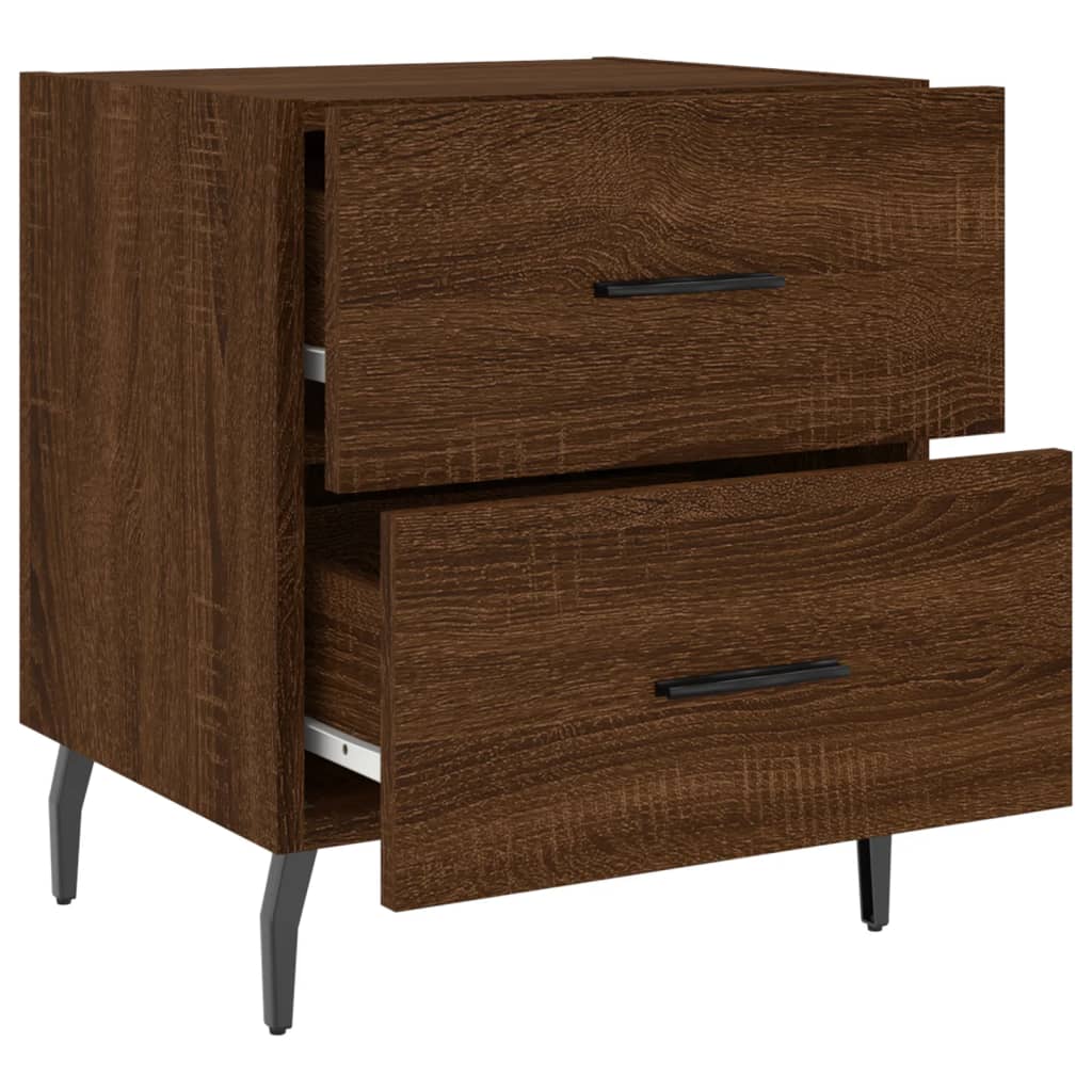 Bedside tables, 2 pcs., brown oak, 40x35x47.5 cm, composite wood