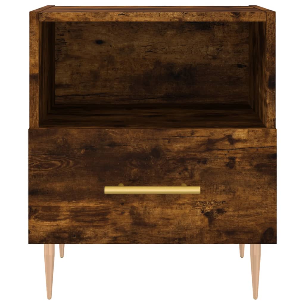 Bedside table, smoky oak, 40x35x47.5 cm, composite wood