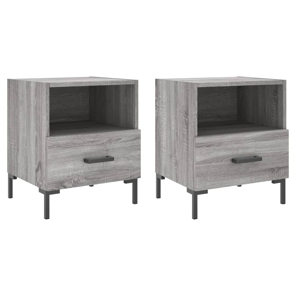 Bedside tables, 2 pcs., sonoma gray, 40x35x47.5 cm, composite wood