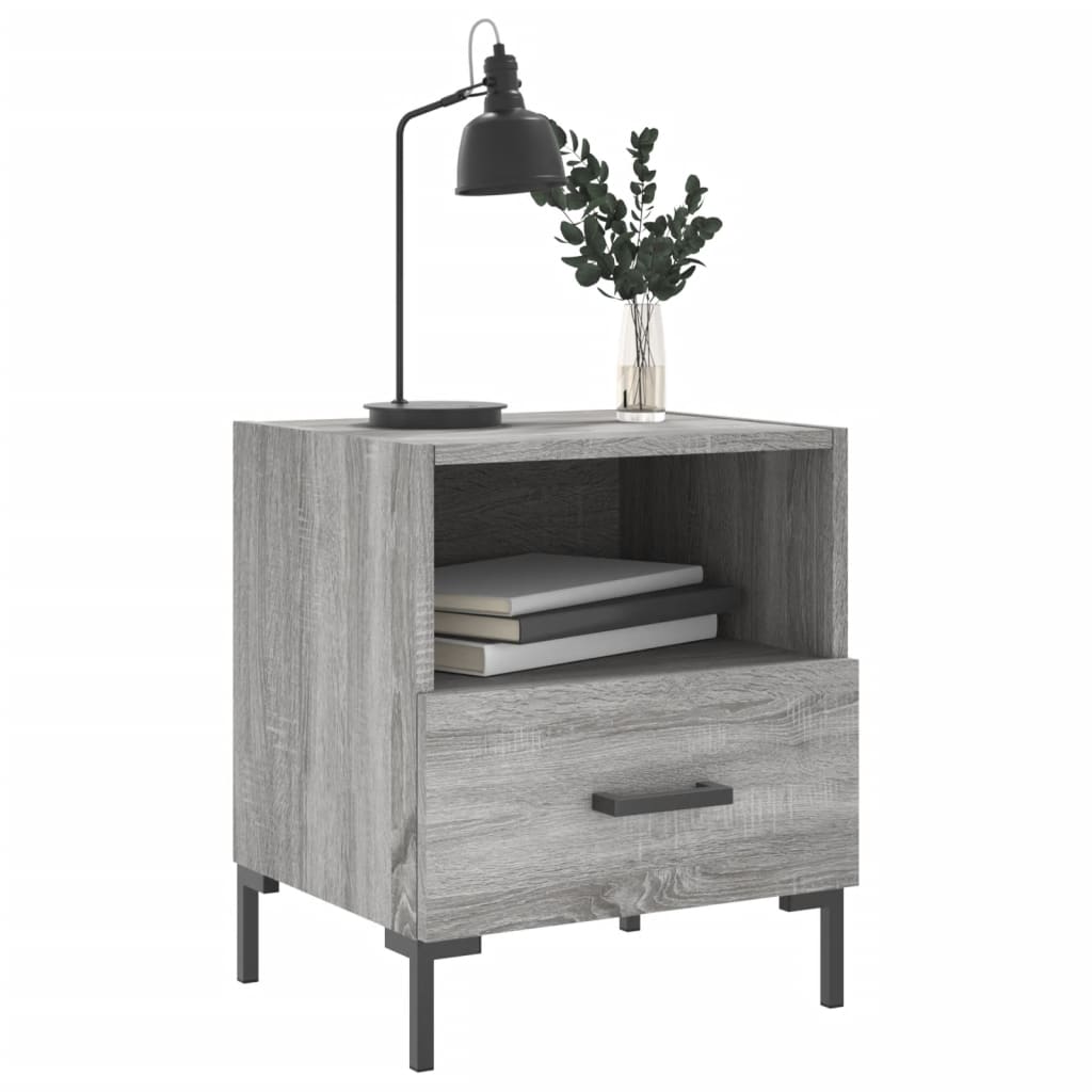 Bedside tables, 2 pcs., sonoma gray, 40x35x47.5 cm, composite wood