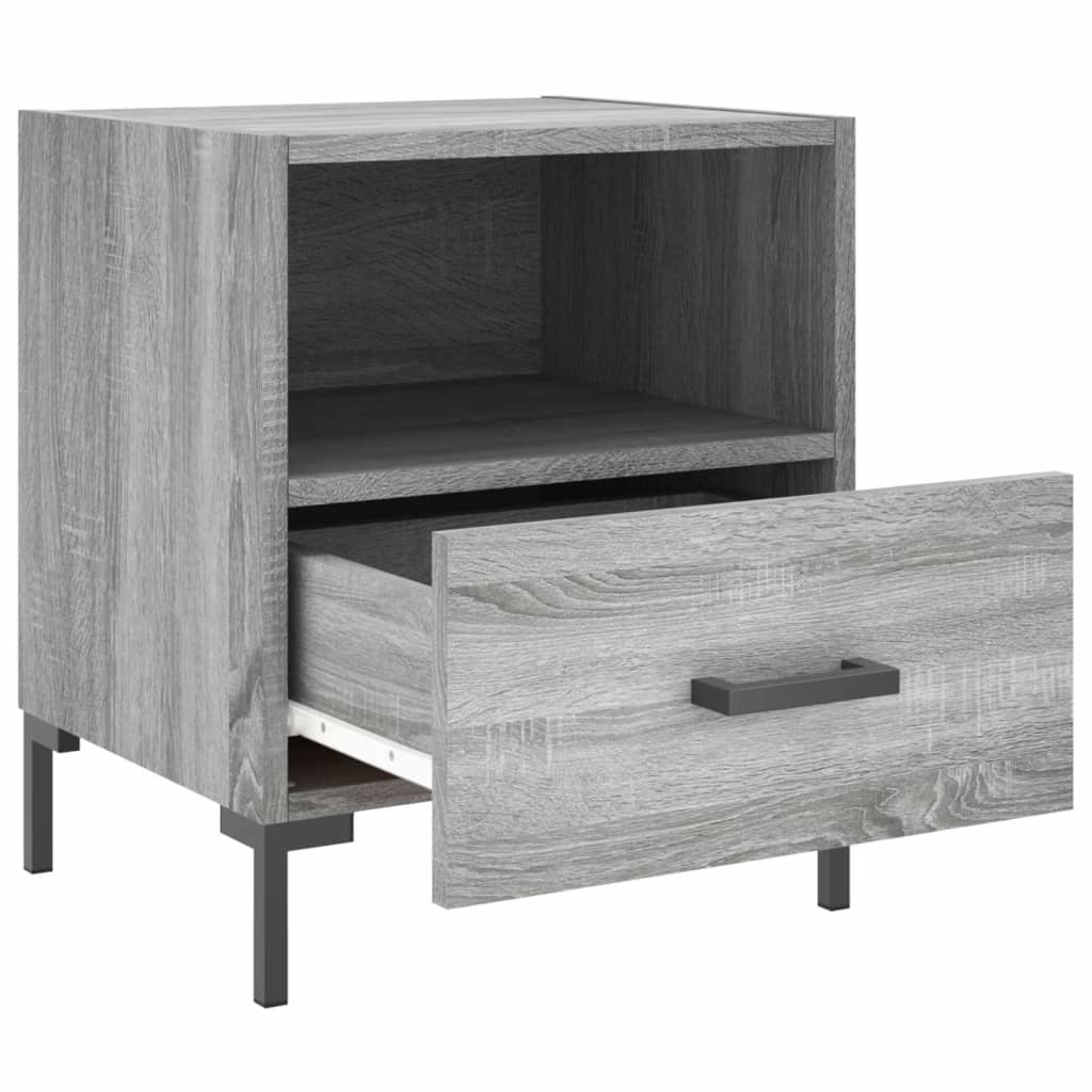 Bedside tables, 2 pcs., sonoma gray, 40x35x47.5 cm, composite wood