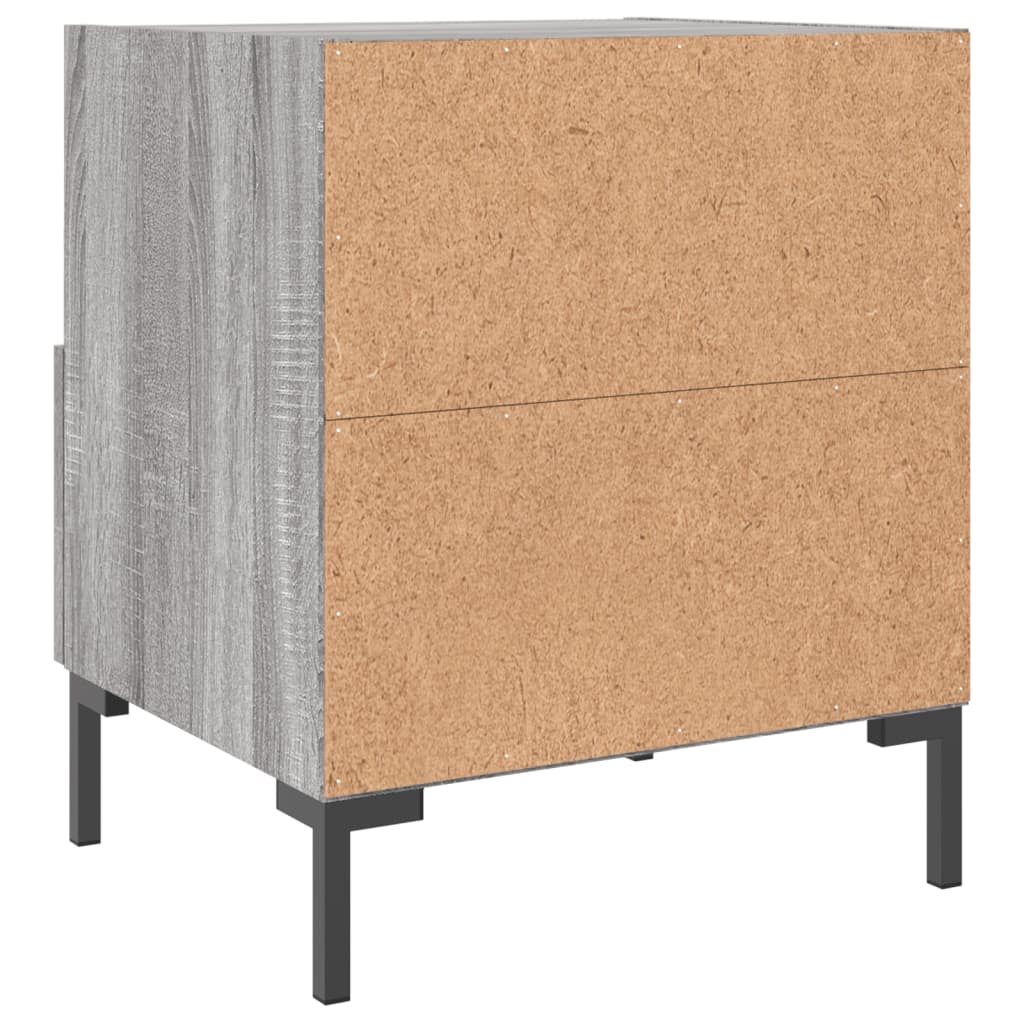 Bedside tables, 2 pcs., sonoma gray, 40x35x47.5 cm, composite wood