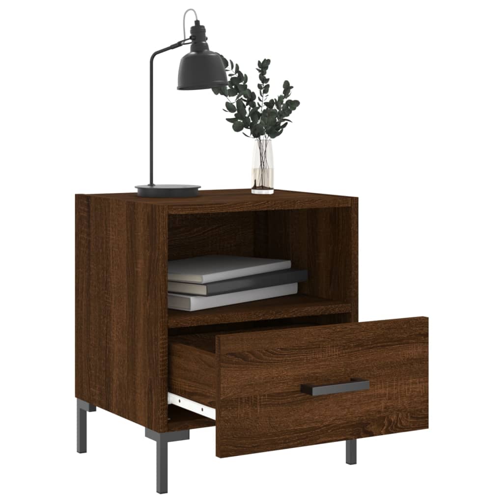 Bedside tables, 2 pcs., brown oak, 40x35x47.5 cm, composite wood