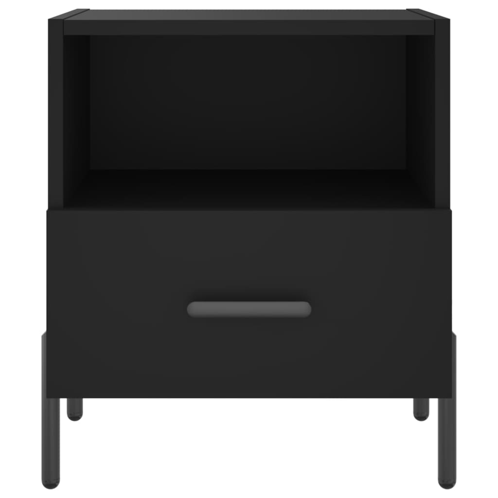 Bedside tables, 2 pcs., black, 40x35x47.5 cm, composite wood