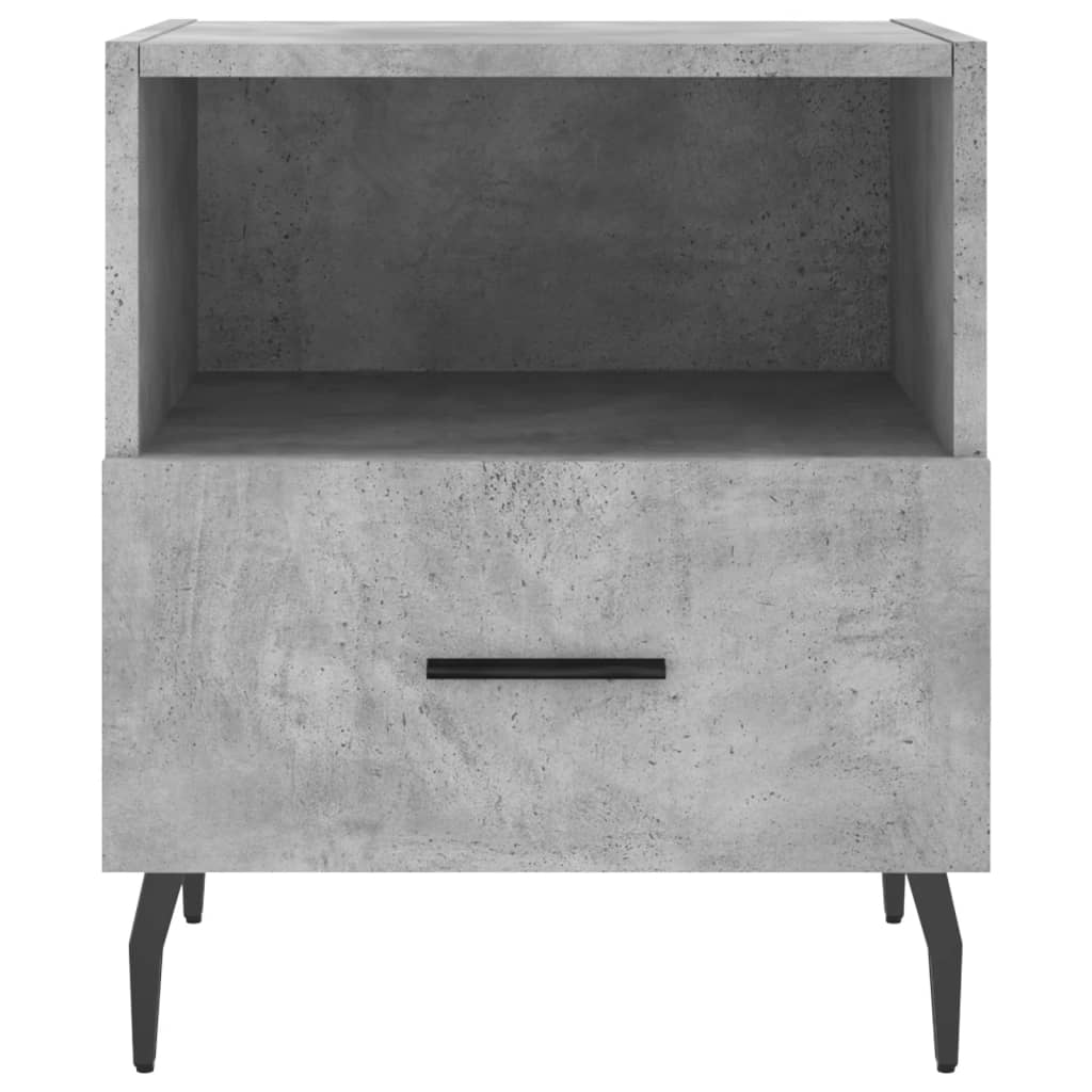 Bedside tables, 2 pcs., concrete gray, 40x35x47.5 cm, composite wood