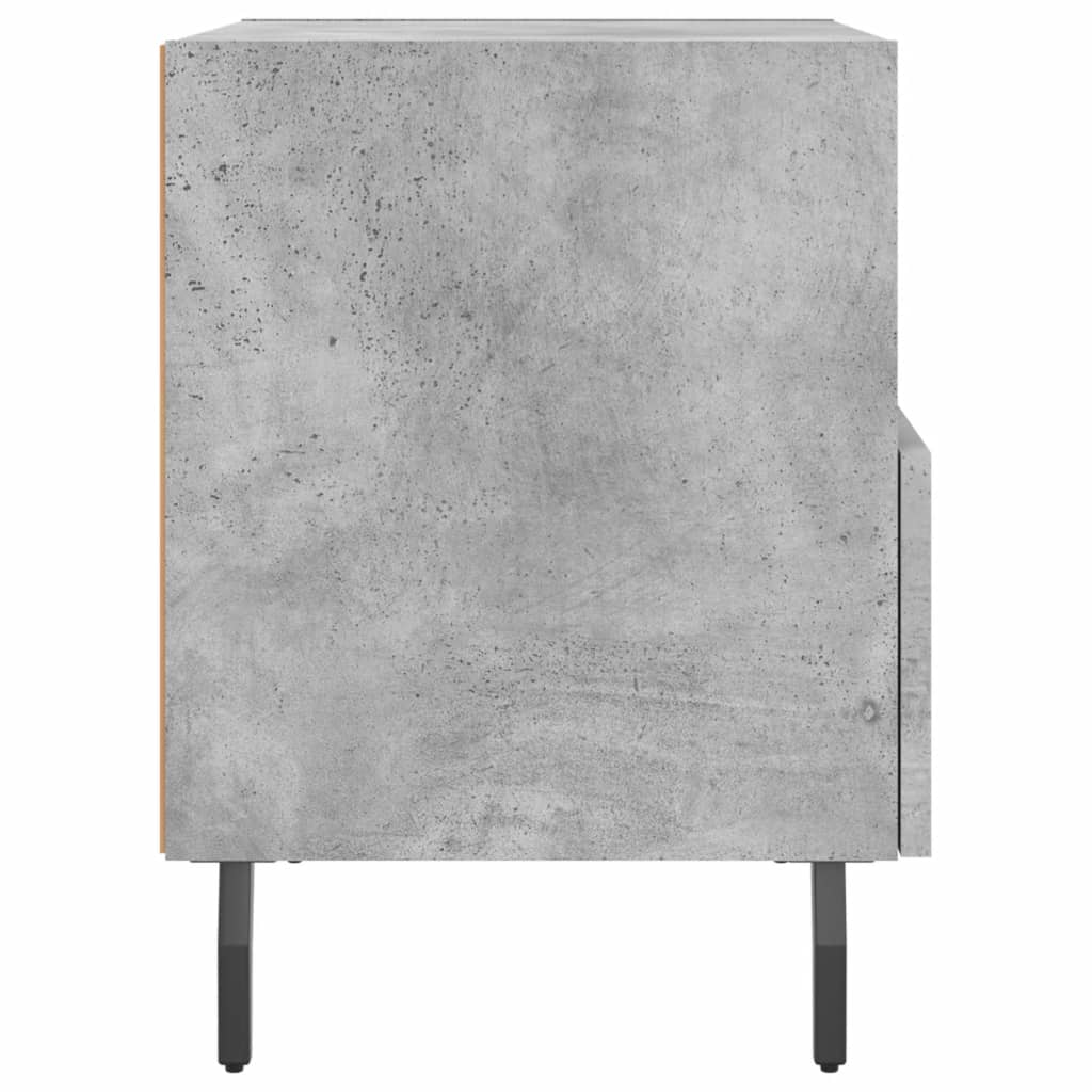 Bedside tables, 2 pcs., concrete gray, 40x35x47.5 cm, composite wood