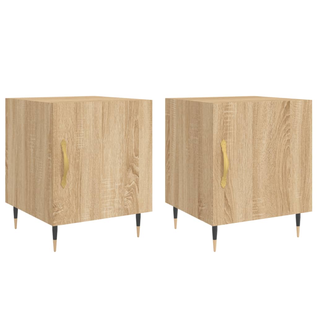 Bedside tables, 2 pcs., sonoma oak, 40x40x50 cm, composite wood