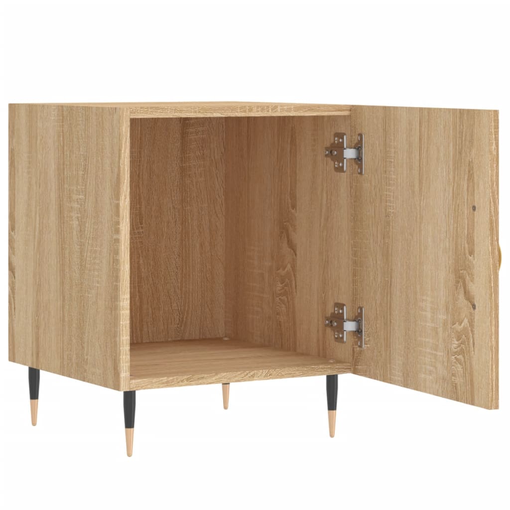 Bedside tables, 2 pcs., sonoma oak, 40x40x50 cm, composite wood