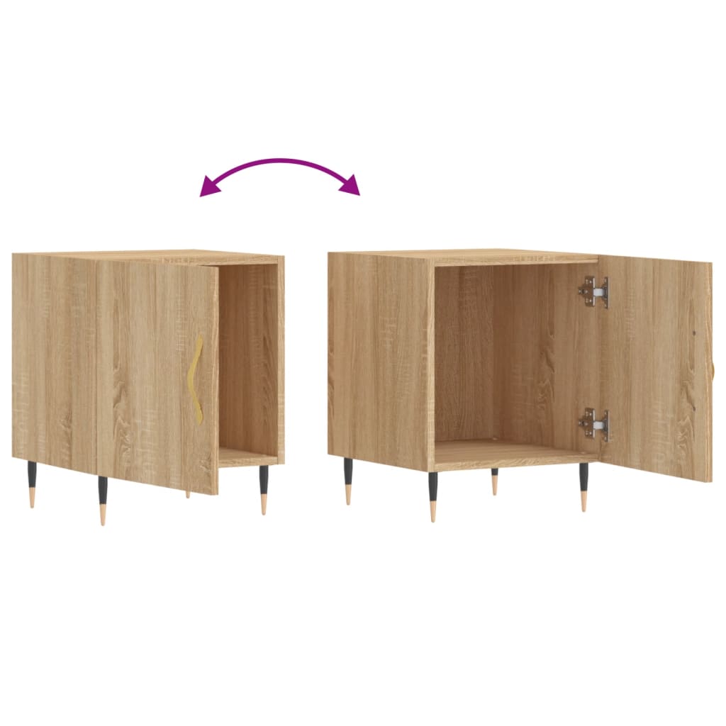 Bedside tables, 2 pcs., sonoma oak, 40x40x50 cm, composite wood