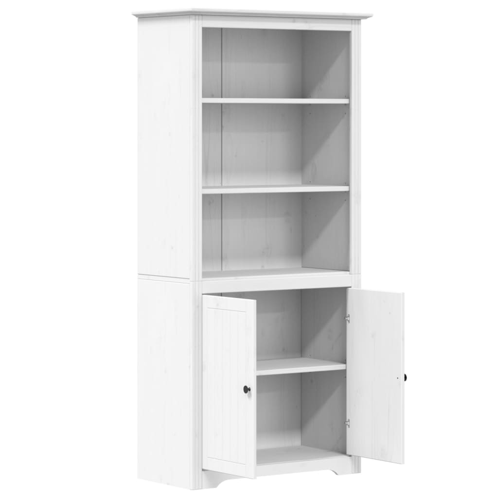 Bookcase "BODO", white, 82x40x173 cm, solid pine wood