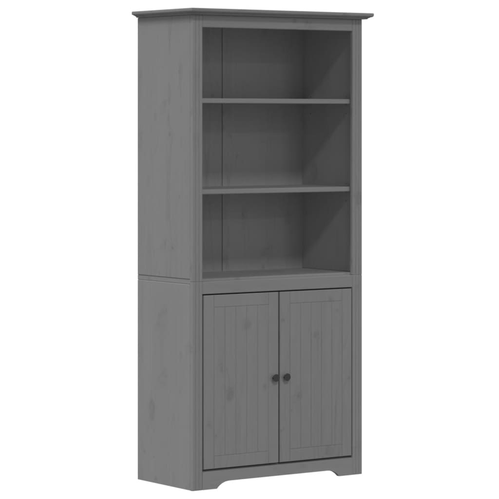 Bookcase "BODO", gray, 82x40x173 cm, solid pine wood