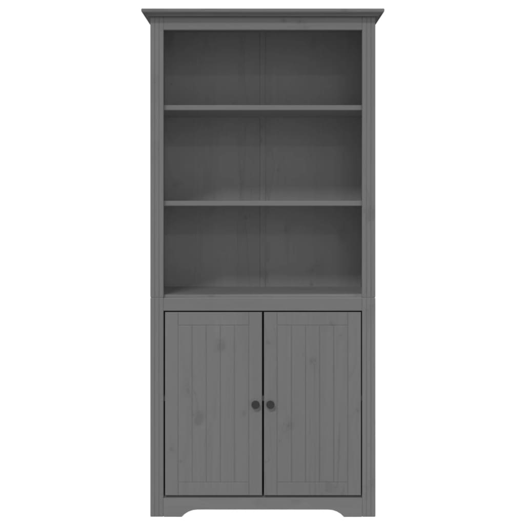 Bookcase "BODO", gray, 82x40x173 cm, solid pine wood