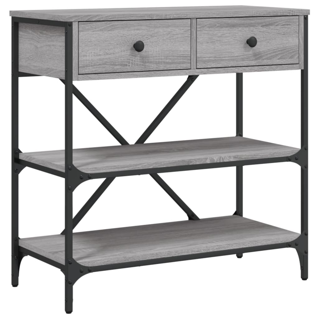 Console table, sonoma grey, 75x34.5x75 cm, engineered wood