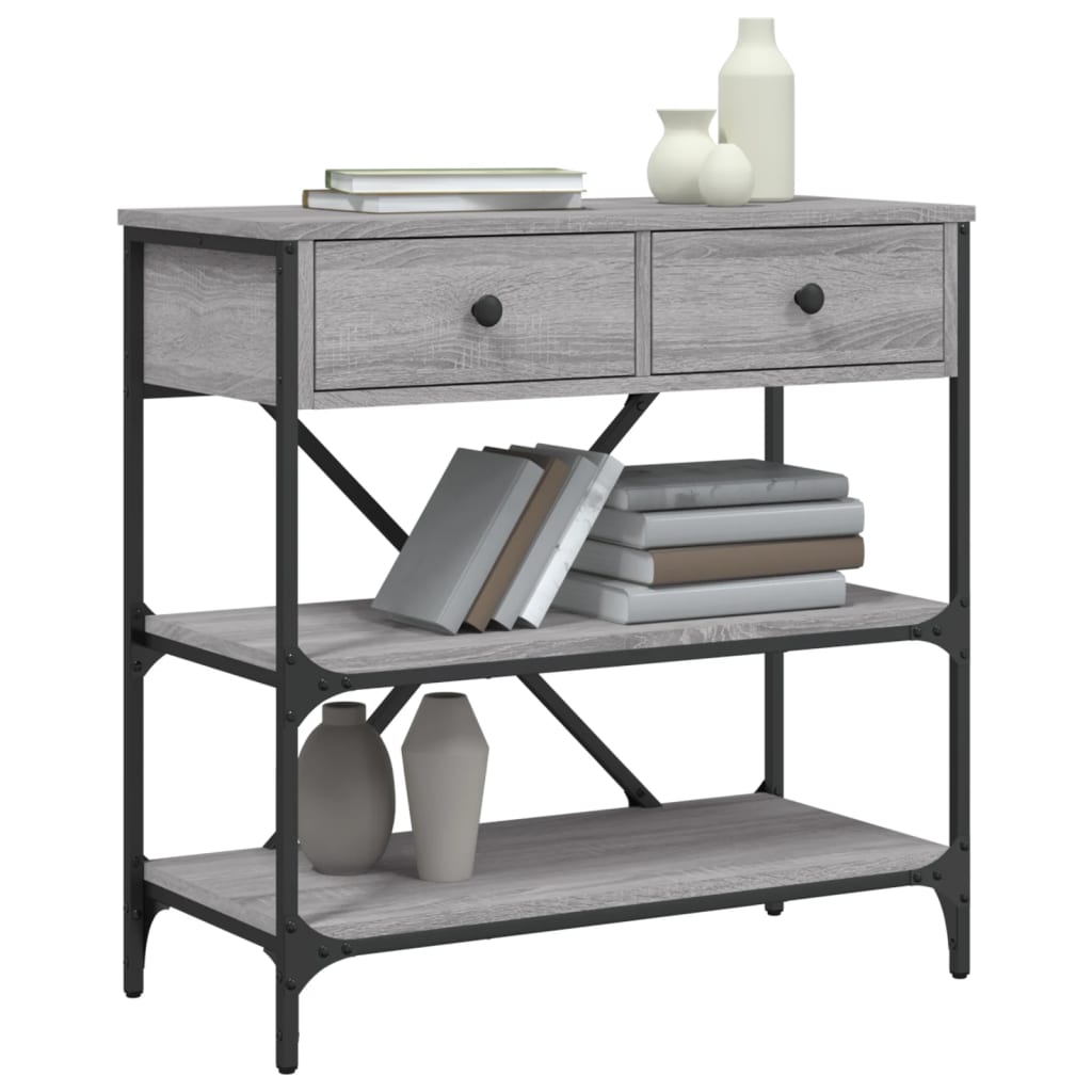 Console table, sonoma grey, 75x34.5x75 cm, engineered wood