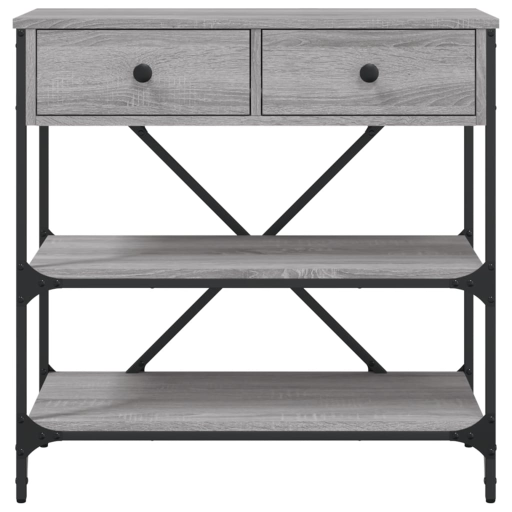 Console table, sonoma grey, 75x34.5x75 cm, engineered wood