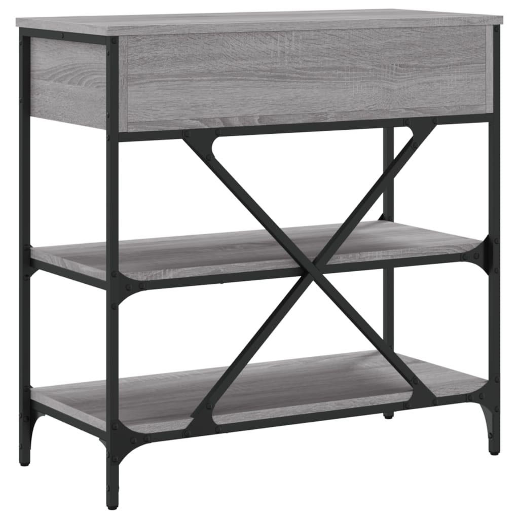 Console table, sonoma grey, 75x34.5x75 cm, engineered wood