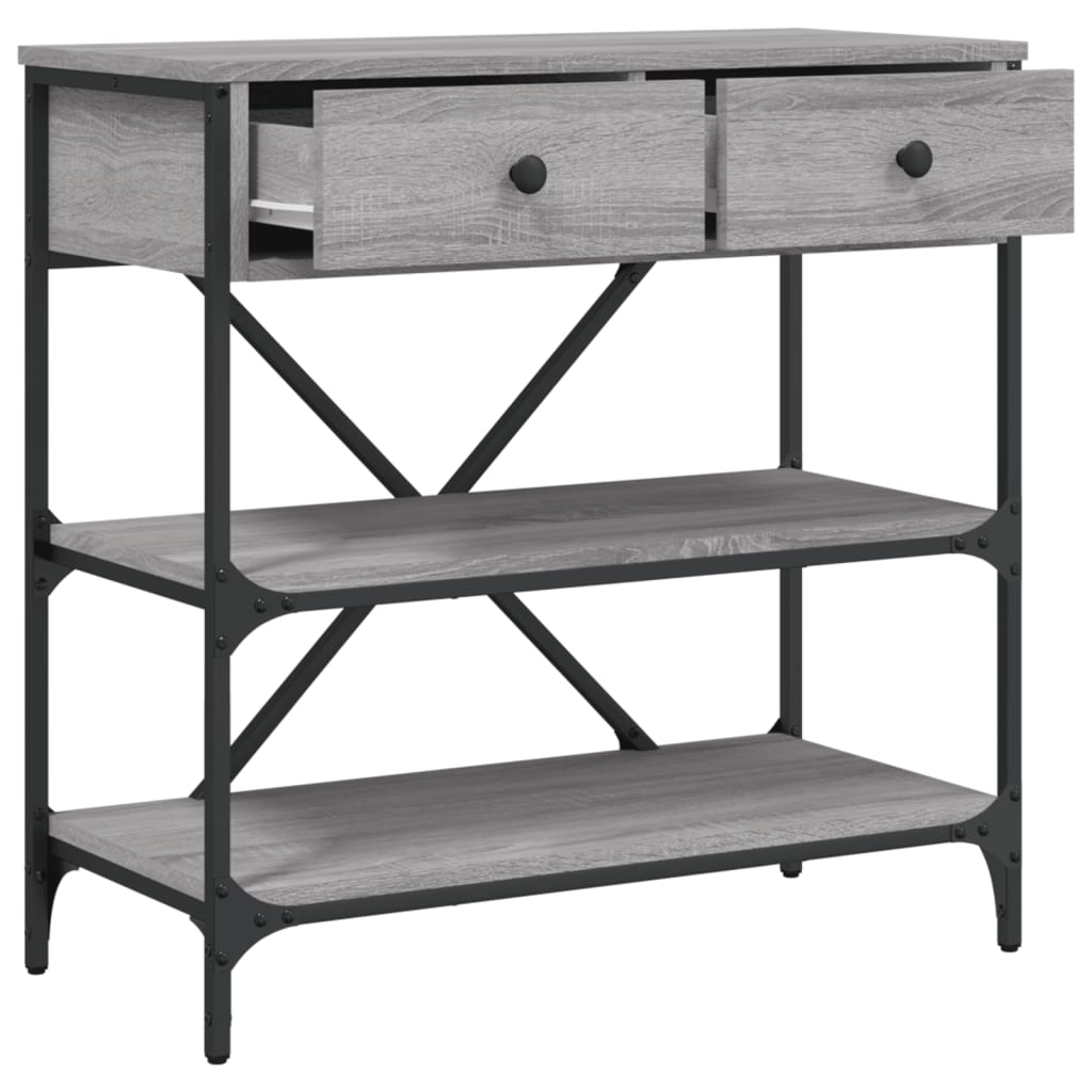 Console table, sonoma grey, 75x34.5x75 cm, engineered wood