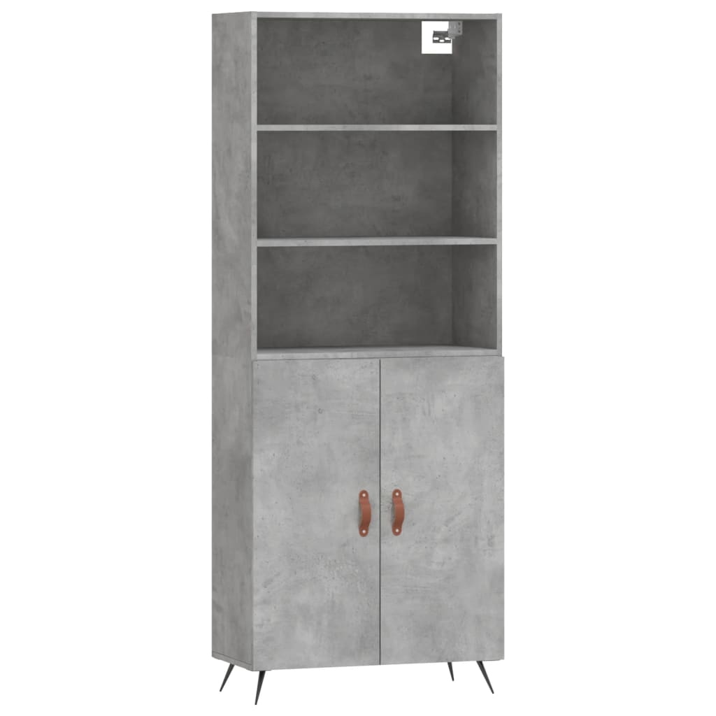 Tall cabinet, concrete gray, 69.5x34x180, composite wood