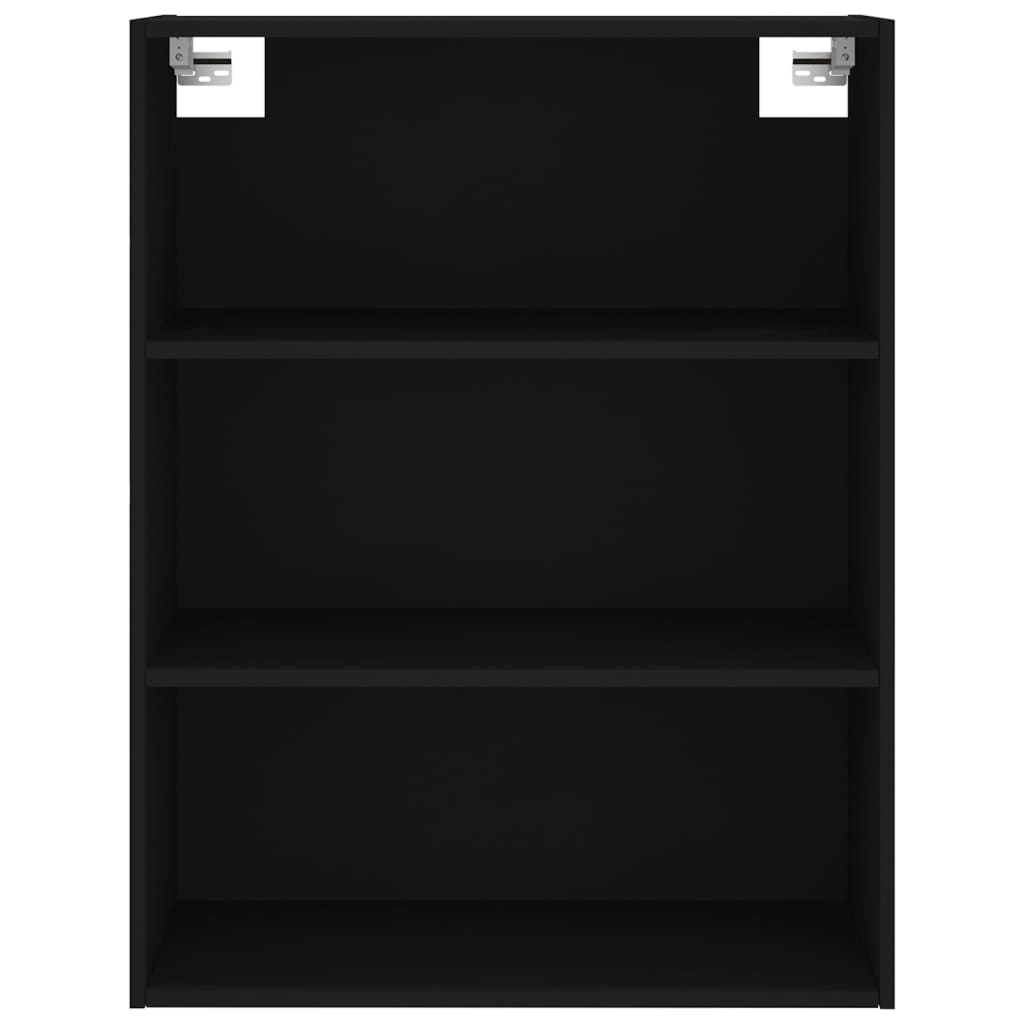 Tall cabinet, black, 69.5x34x180 cm, composite wood