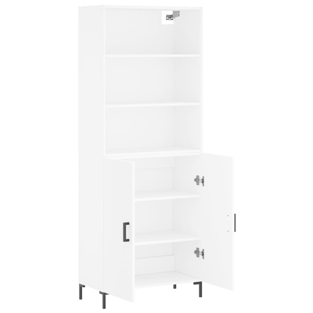 Tall cabinet, white, 69.5x34x180 cm, composite wood