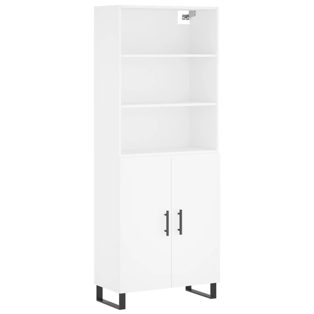 Tall cabinet, white, 69.5x34x180 cm, composite wood