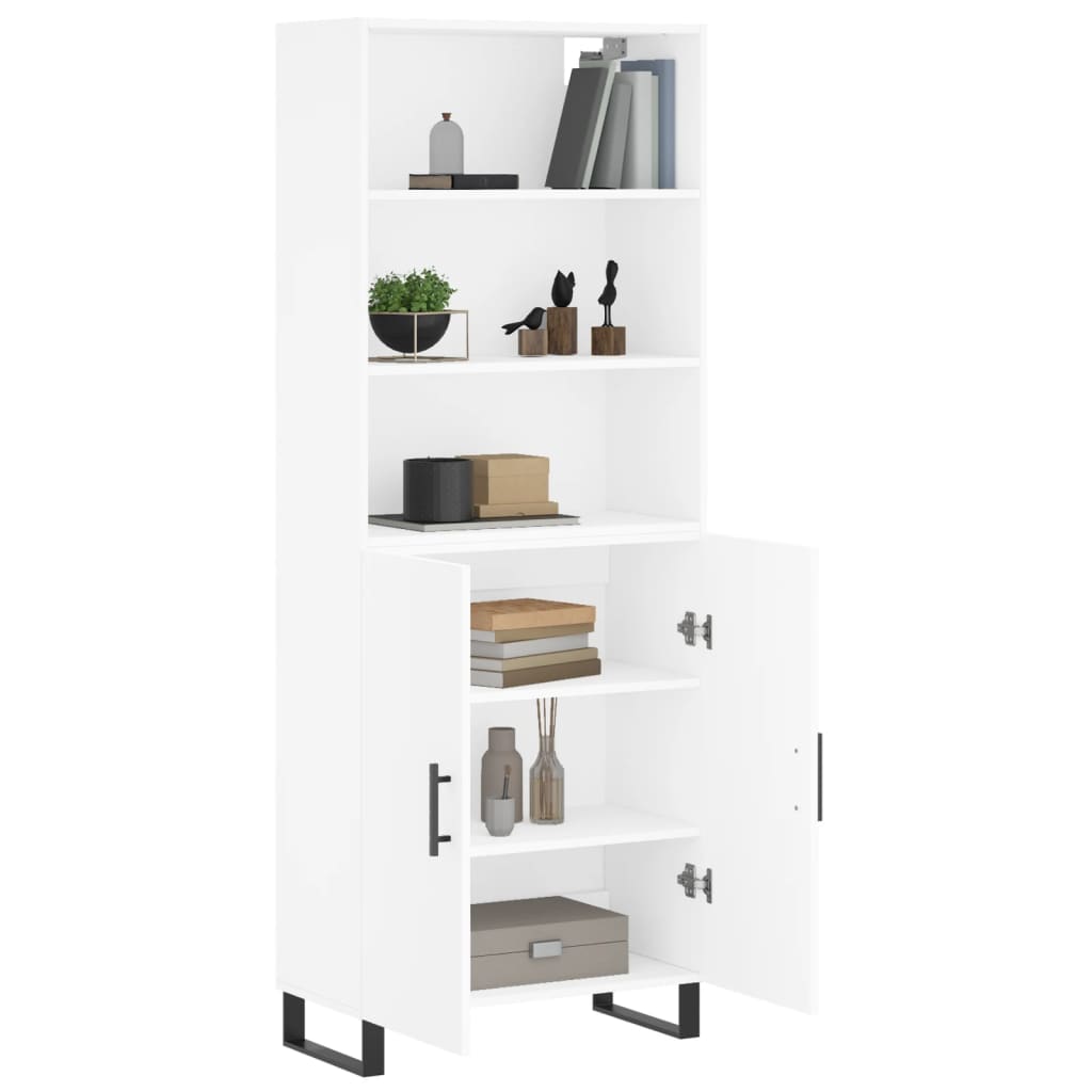 Tall cabinet, white, 69.5x34x180 cm, composite wood