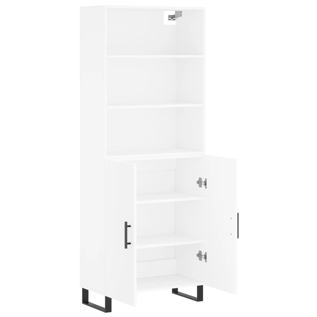 Tall cabinet, white, 69.5x34x180 cm, composite wood