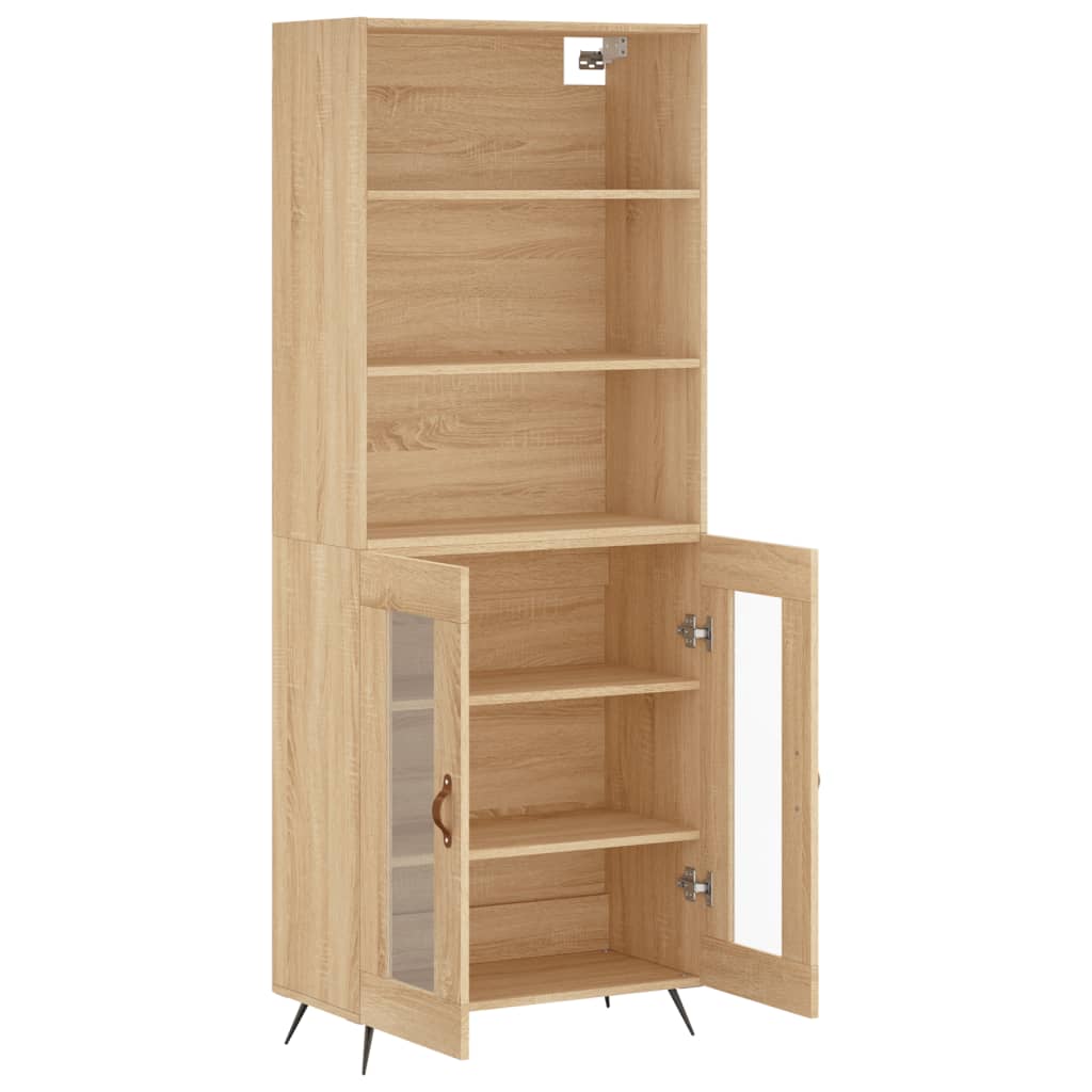 Tall cabinet, sonoma oak, 69.5x34x180 cm, composite wood