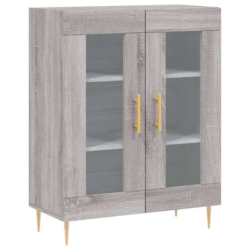 Tall cabinet, sonoma gray, 69.5x34x180 cm, composite wood