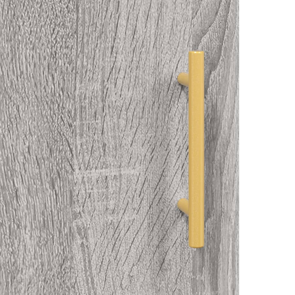 Tall cabinet, sonoma gray, 69.5x34x180 cm, composite wood