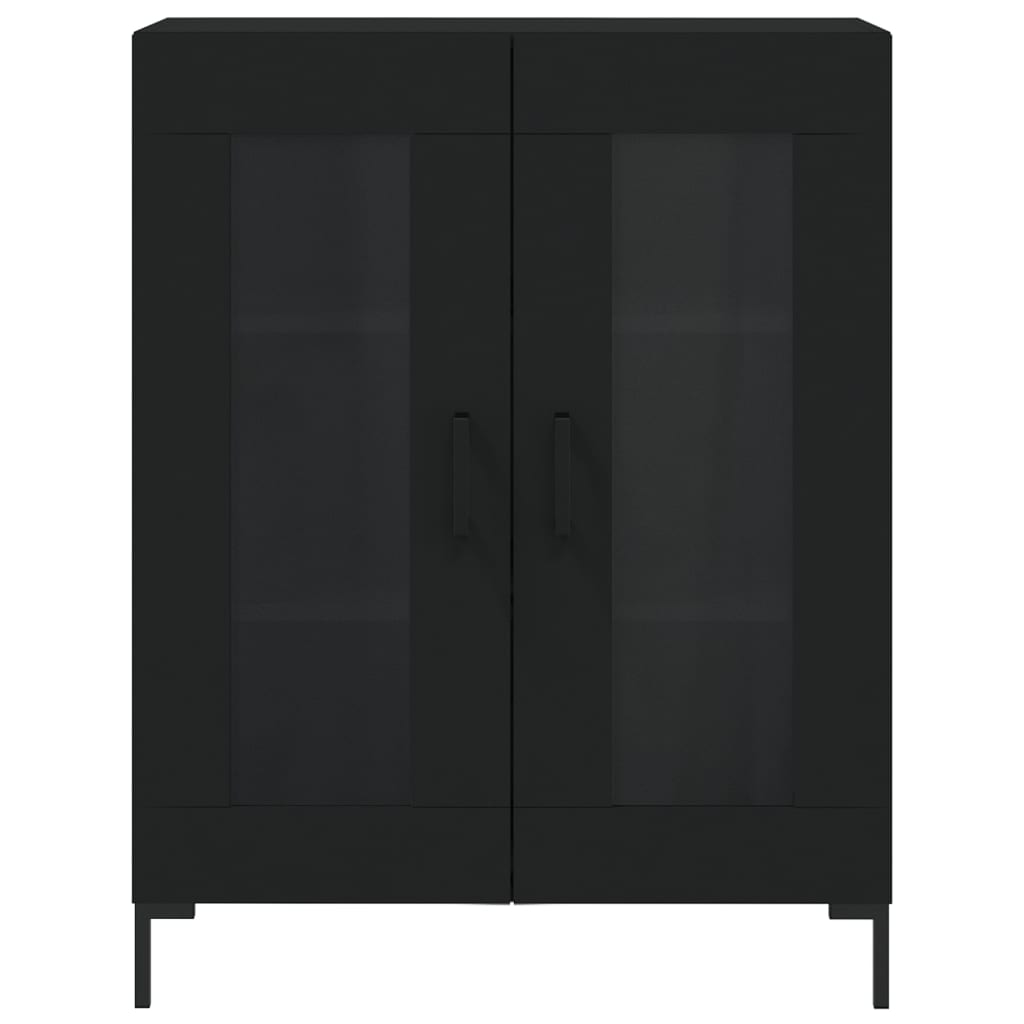 Tall cabinet, black, 69.5x34x180 cm, composite wood