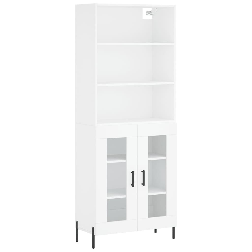 Tall cabinet, white, 69.5x34x180 cm, composite wood