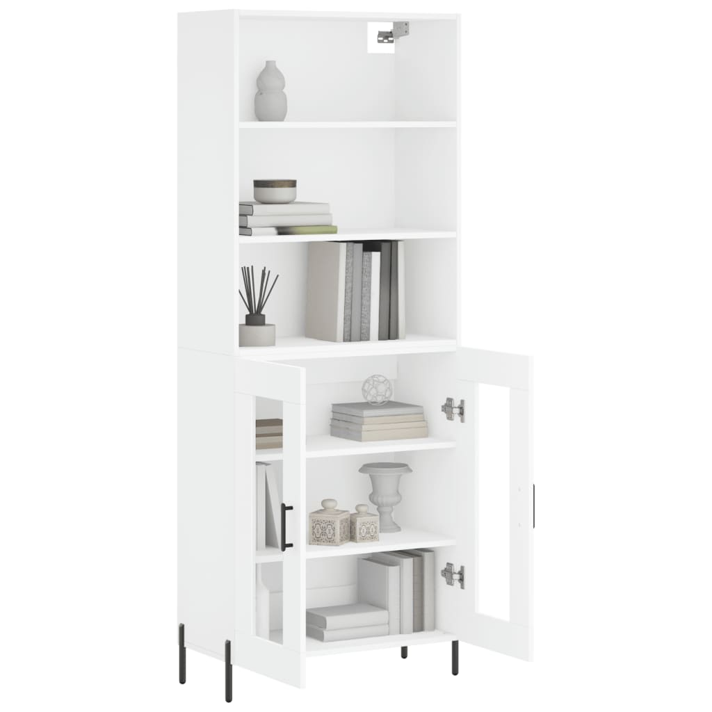 Tall cabinet, white, 69.5x34x180 cm, composite wood