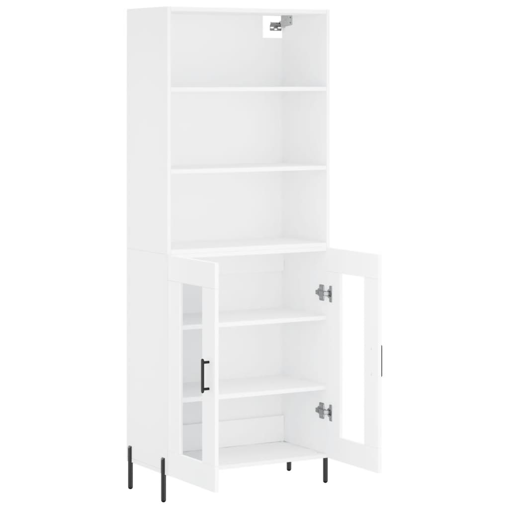 Tall cabinet, white, 69.5x34x180 cm, composite wood