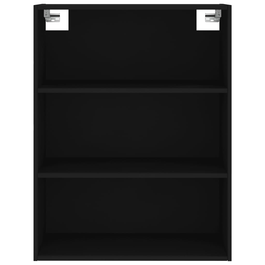 Tall cabinet, black, 69.5x34x180 cm, composite wood