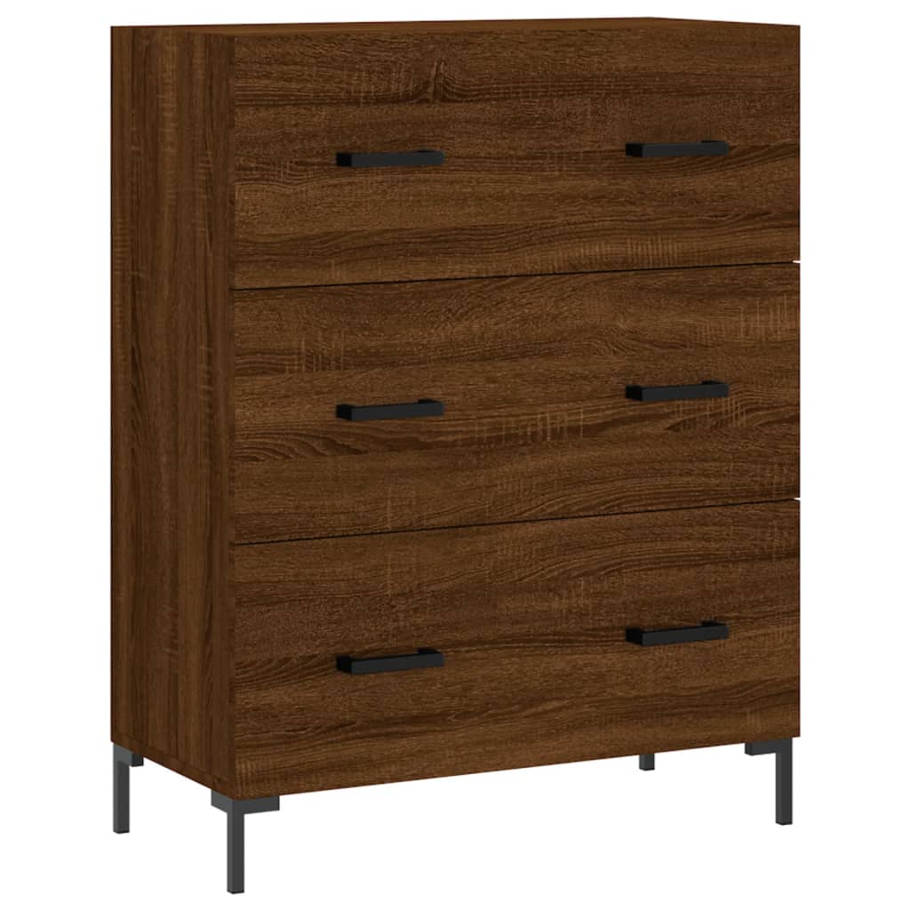 Tall cabinet, brown oak, 69.5x34x180 cm, composite wood