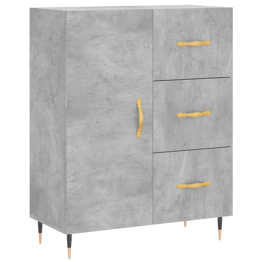 Tall cabinet, concrete gray, 69.5x34x180, composite wood