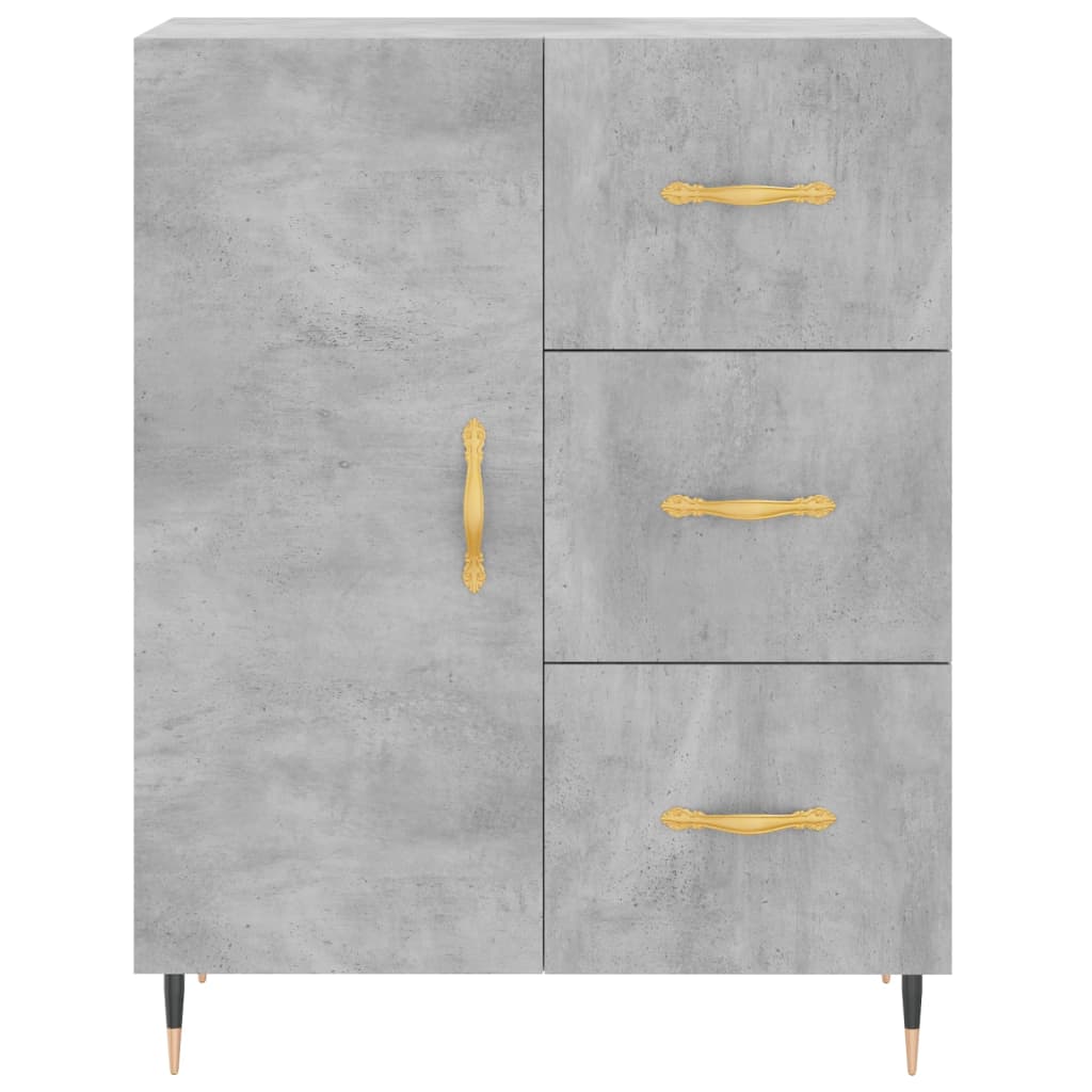 Tall cabinet, concrete gray, 69.5x34x180, composite wood