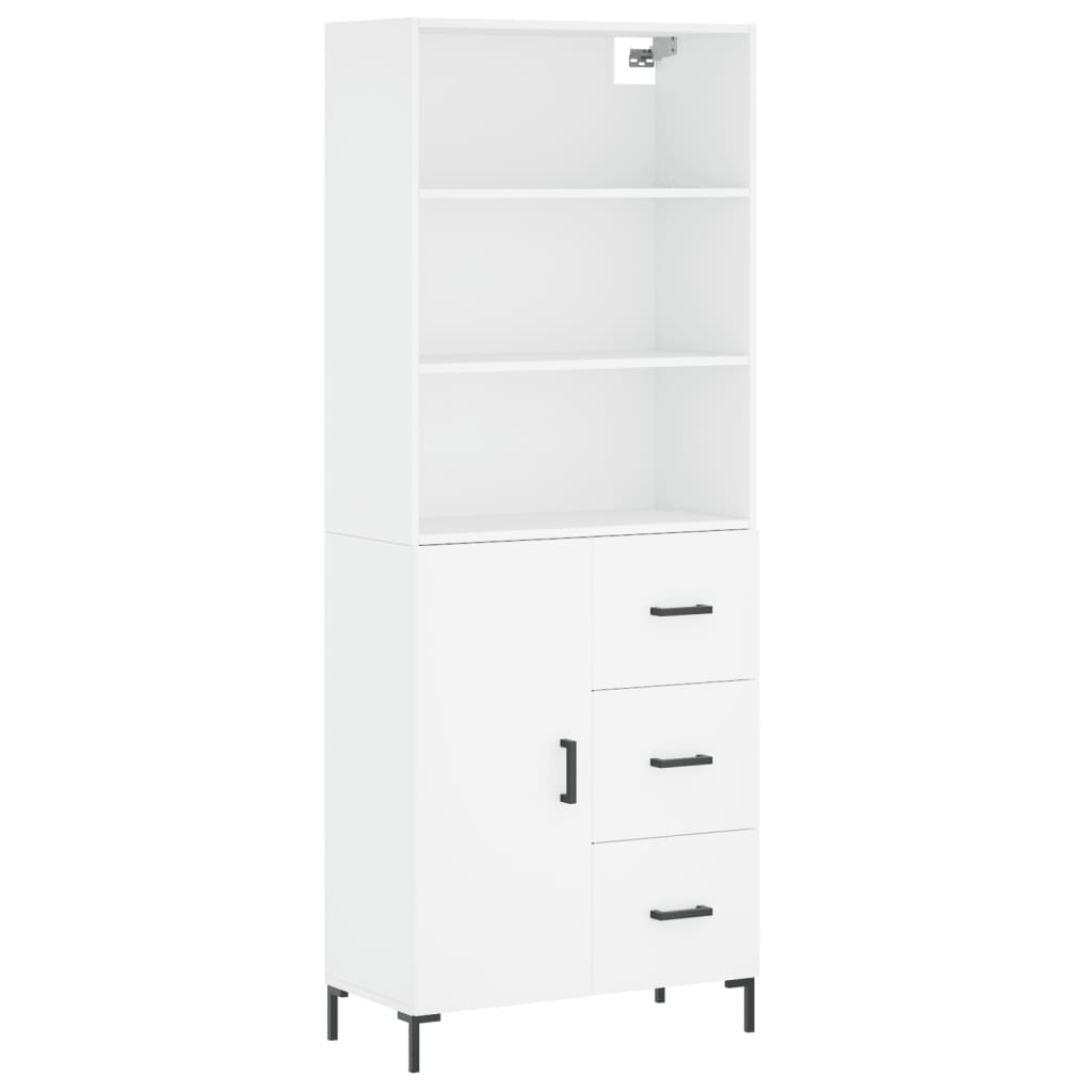 Tall cabinet, white, 69.5x34x180 cm, composite wood