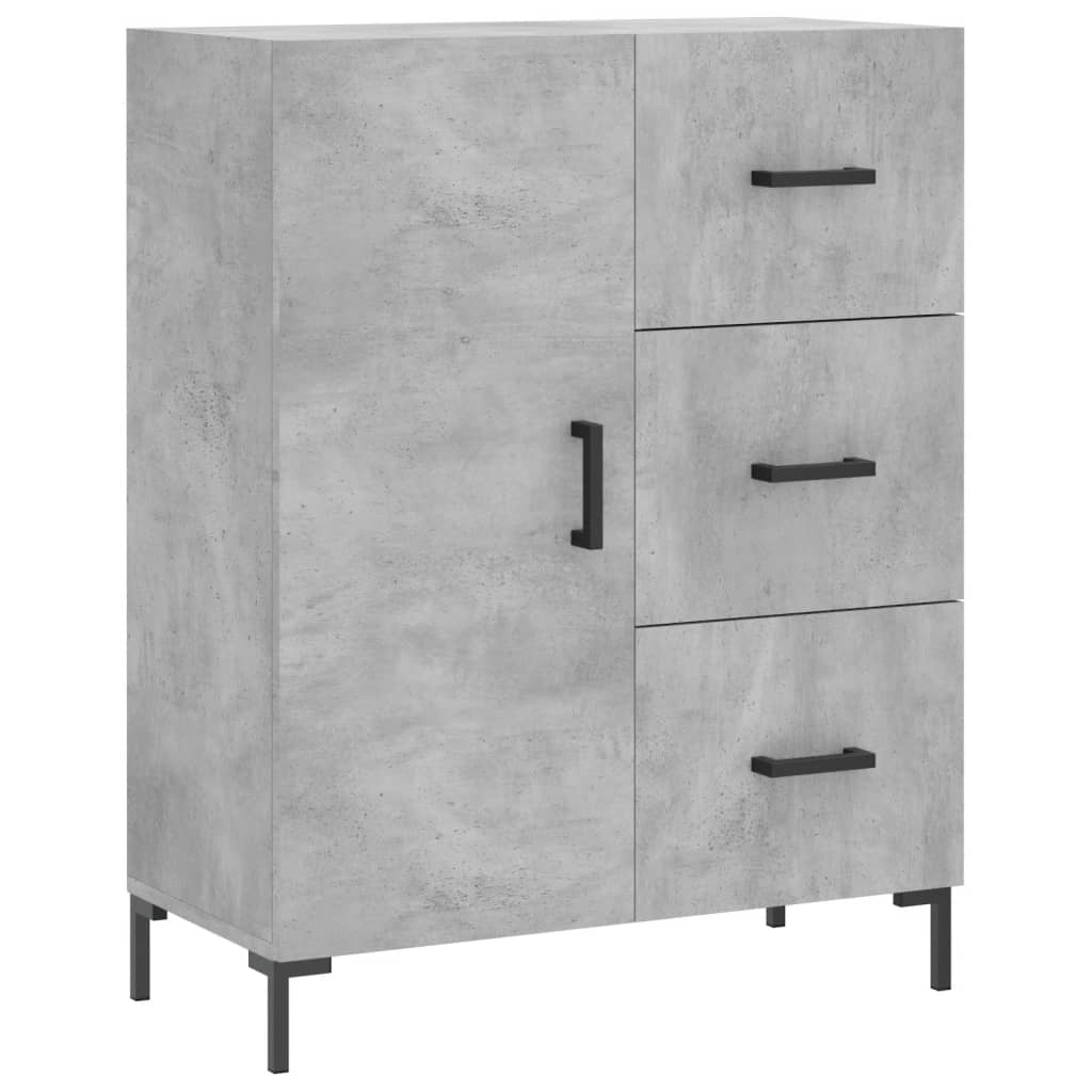 Tall cabinet, concrete gray, 69.5x34x180, composite wood