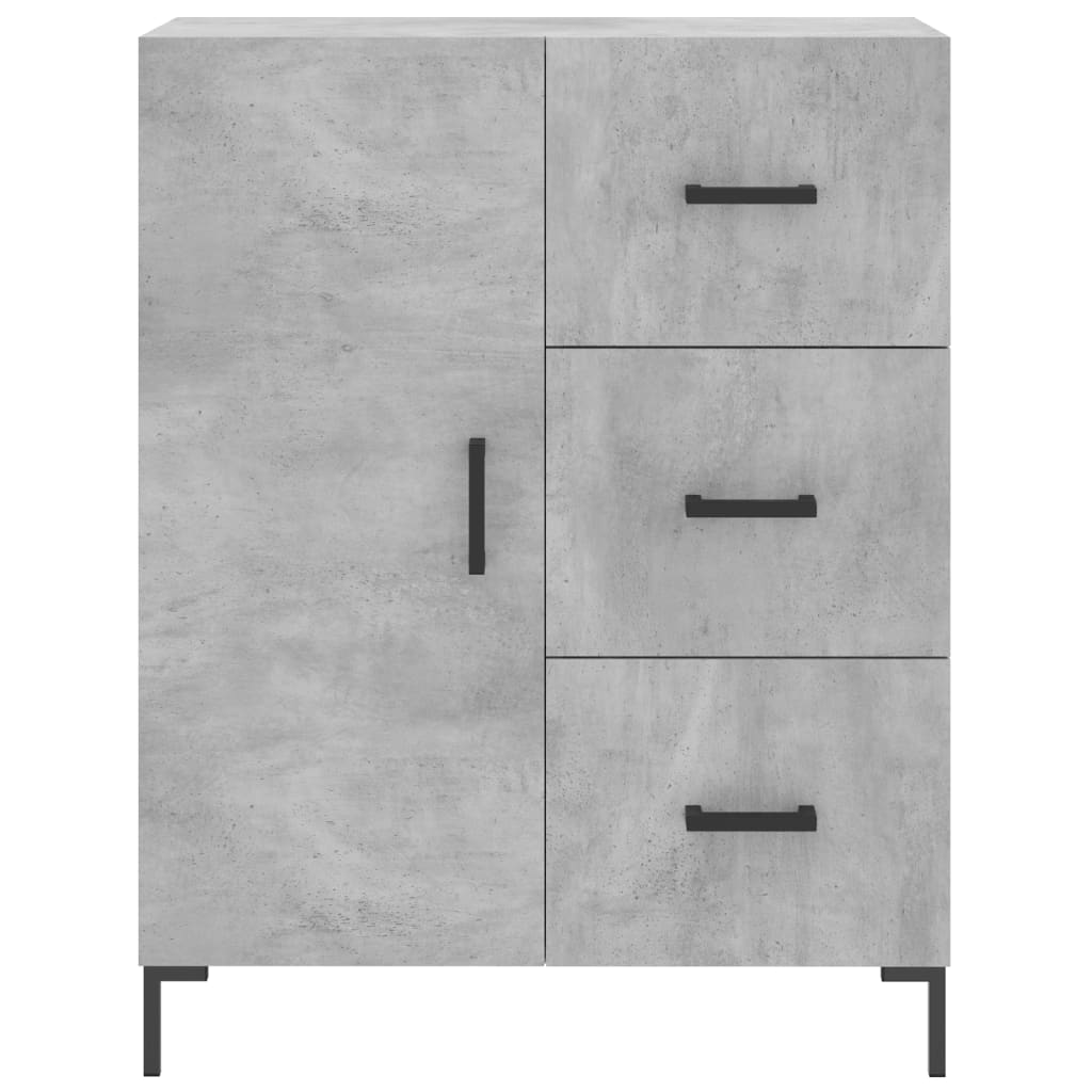 Tall cabinet, concrete gray, 69.5x34x180, composite wood