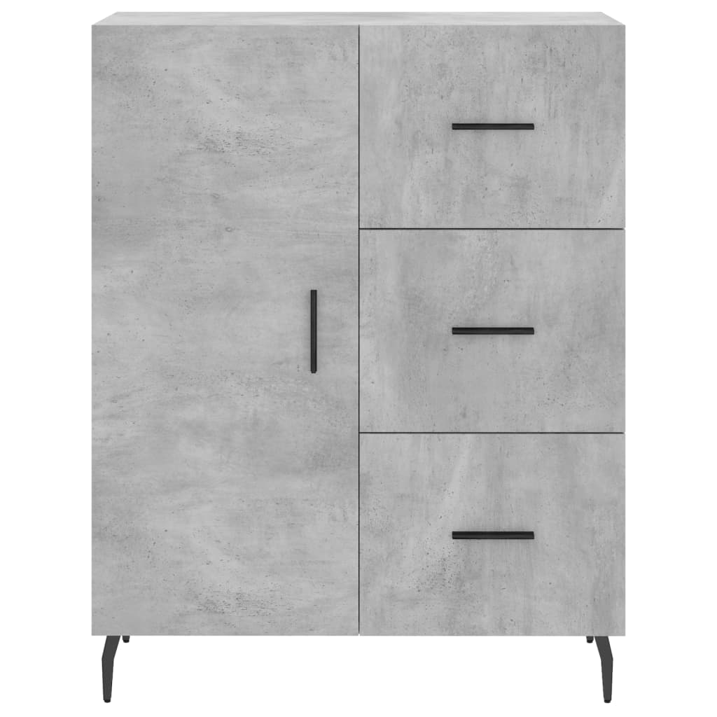 Tall cabinet, concrete gray, 69.5x34x180, composite wood