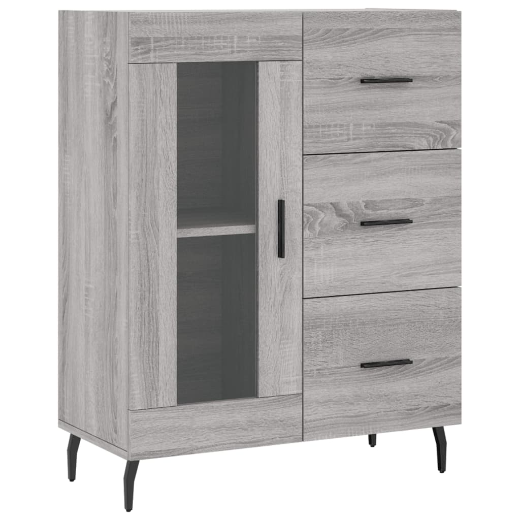 Tall cabinet, sonoma gray, 69.5x34x180 cm, composite wood