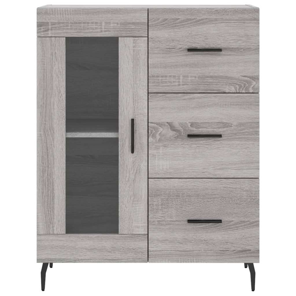 Tall cabinet, sonoma gray, 69.5x34x180 cm, composite wood