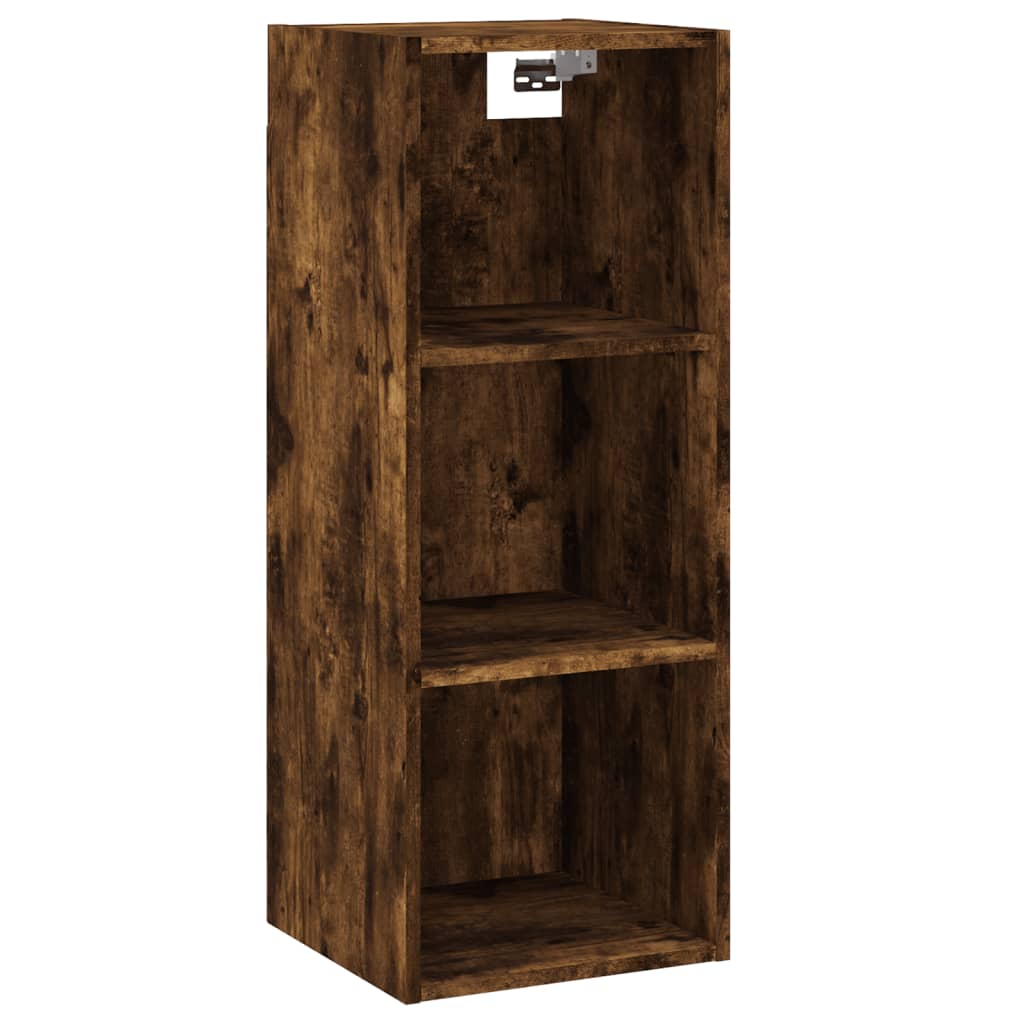 Tall cabinet, smoky oak, 34.5x34x180 cm, processed wood