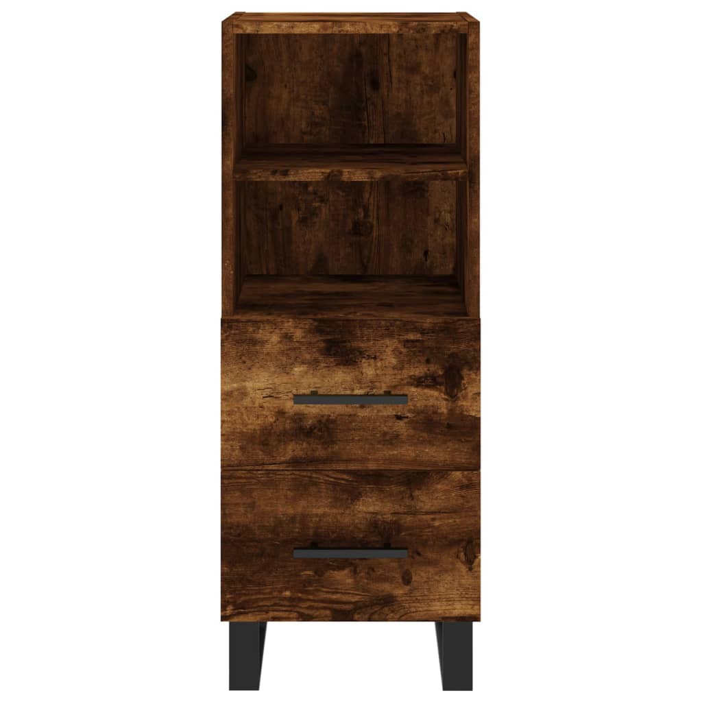 Tall cabinet, smoky oak, 34.5x34x180 cm, processed wood