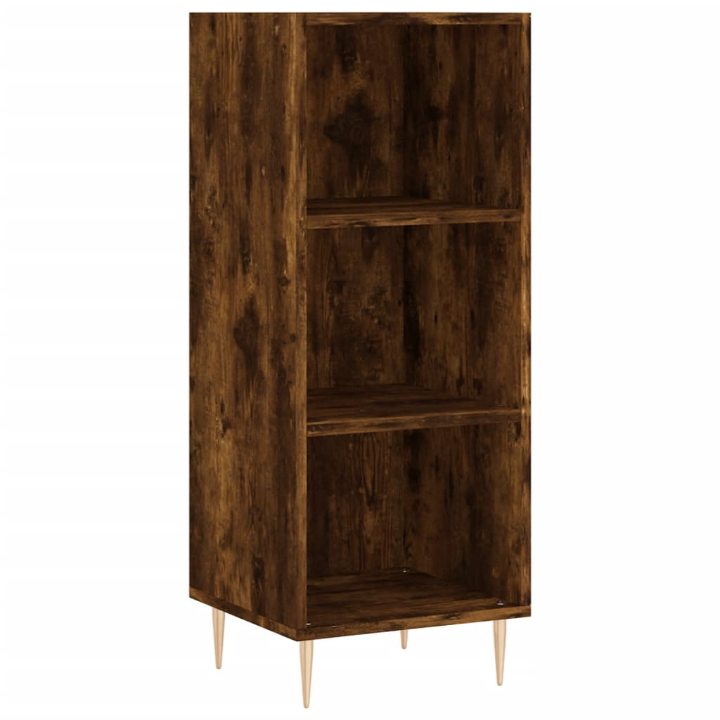 Tall cabinet, smoky oak, 34.5x32.5x180 cm, processed wood